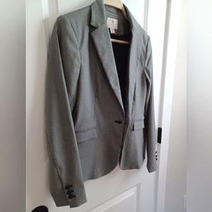 Classic Black/White Herringbone Blazer